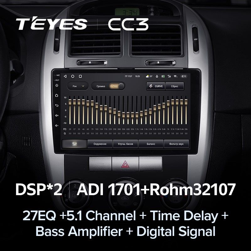 Штатная магнитола Teyes CC3 4/32 Kia Cerato 1 LD (2004-2008) F1