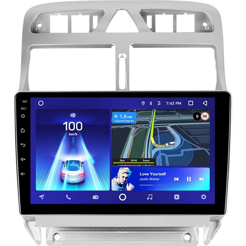 Переходная рамка Peugeot 307 1 (2001-2008) (9")