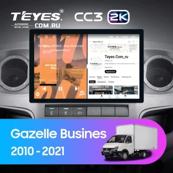 Штатная магнитола Teyes CC3 2K 4/32 для GAZ Gazelle Busines (2010-2021) F2 (11")