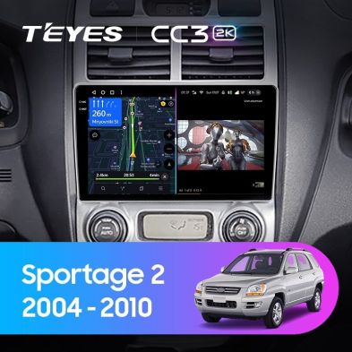 Штатная магнитола Teyes CC3 2K 360 6/128 Kia Sportage 2 (2004-2010)